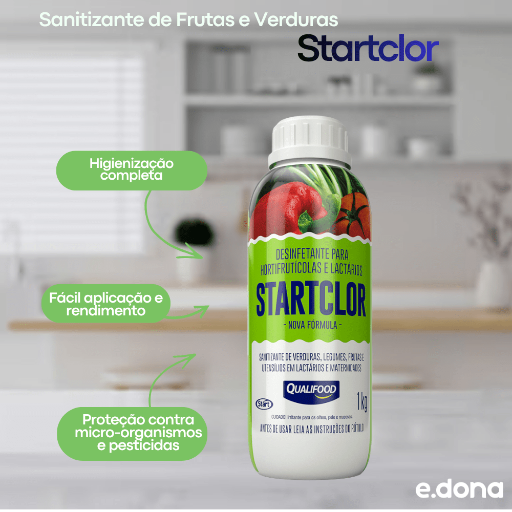 Sanitizante de Frutas e Verduras Startclor 1kg - e - dona