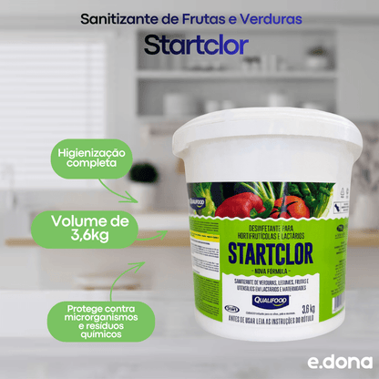 Sanitizante de Frutas e Verduras Startclor 3,6Kg - e - dona