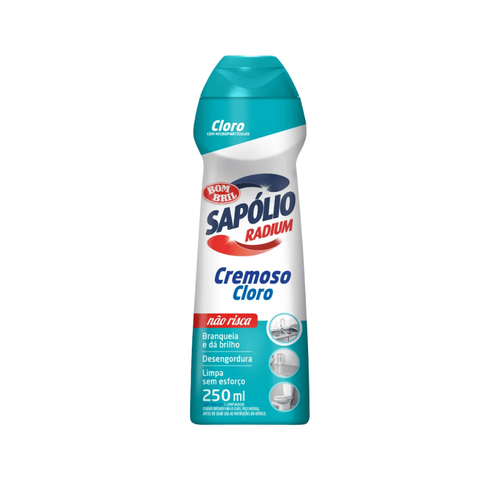 Sapólio Cremoso com Cloro 250ml Radium - e - dona