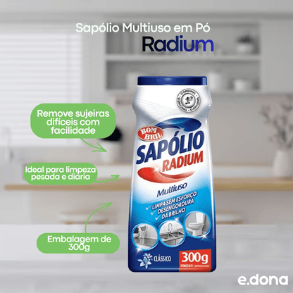 Sapólio Multiuso em Pó Radium Clássico 300g - e - dona