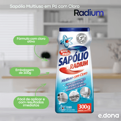 Sapólio Multiuso em Pó Radium com Cloro 300g - e - dona