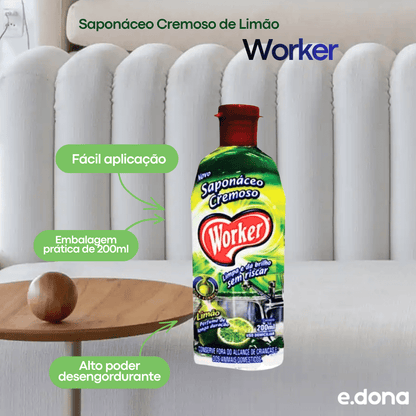 Saponáceo Cremoso de Limão Worker 200ml - e - dona