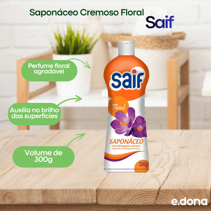 Saponáceo Cremoso Floral 300g Saif - e - dona