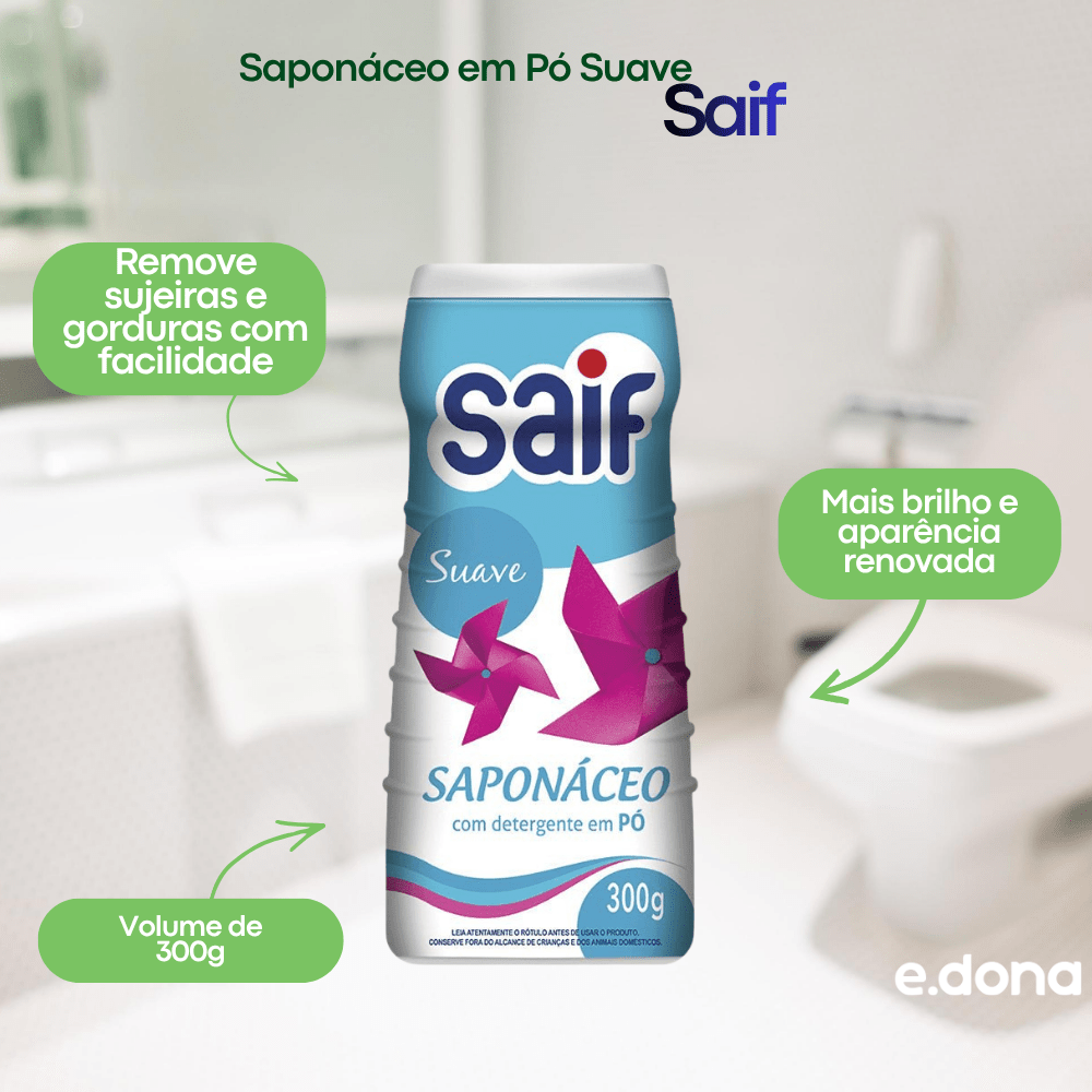 Saponáceo em Pó Suave 300g Saif - e - dona