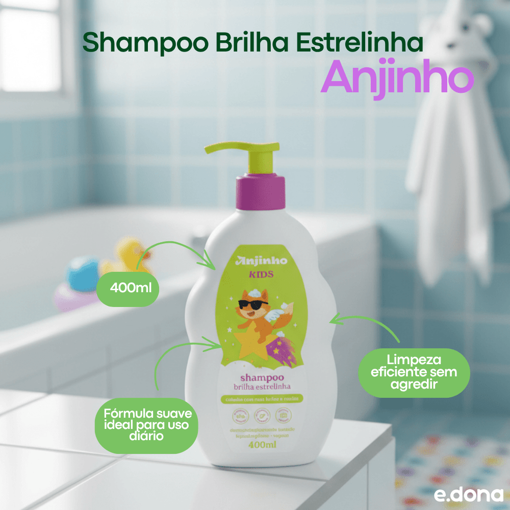 Shampoo Brilha Estrelinha 400ml Anjinho - e - dona