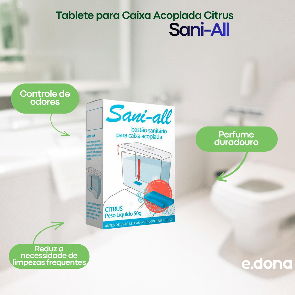 Tablete para Caixa Acoplada Citrus Sani - All 50g - e - dona