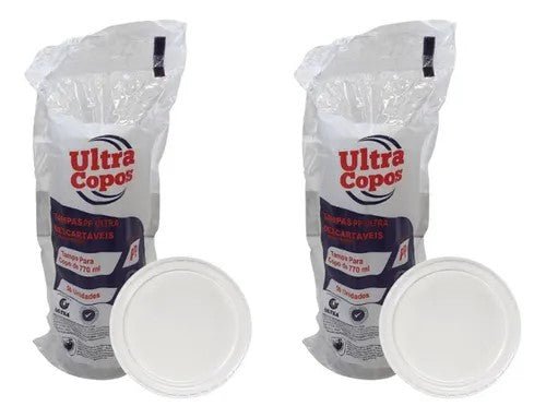 Tampa para Copo de 770ml Sem Furo transparente PP Ultratherm com 500 unidades - e - dona