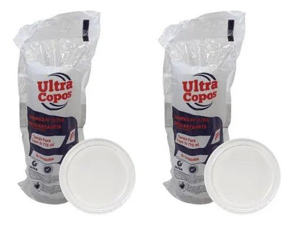 Tampa para Copo de 770ml Sem Furo transparente PP Ultratherm com 500 unidades - e - dona
