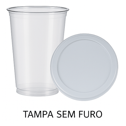 Tampa para Copo de 770ml Sem Furo transparente PP Ultratherm com 500 unidades - e - dona