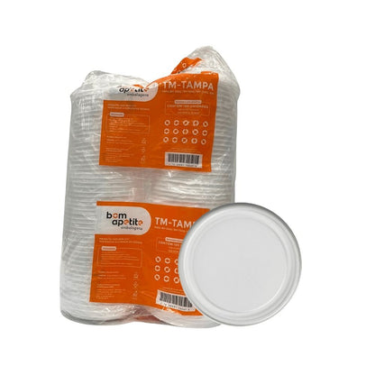 Tampa para Marmitex de Isopor 500/750/1100ml Bom Apetite com 100 unidades - e - dona