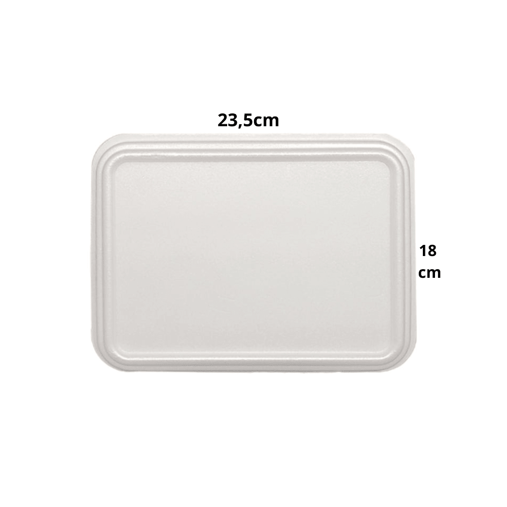 Tampa para Marmitex de Isopor Retangular 3 divisórias 900ml Ultratherm com 300 unidades - e - dona