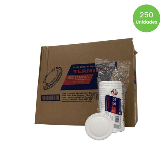 Tampa para Pote de Isopor 500ml Ultratherm com 250 unidades - e - dona