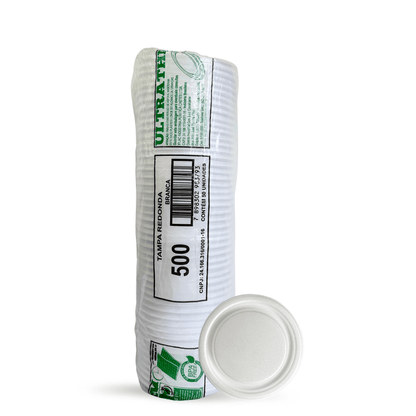 Tampa para Pote de Isopor 500ml Ultratherm com 50 unidades - e - dona