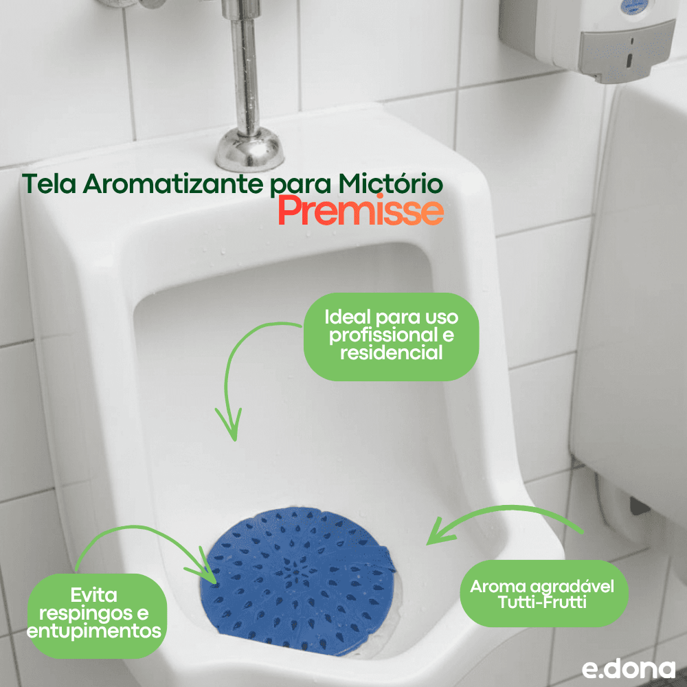 Tela Aromatizante para Mictório Tutti - frutti Azul Premisse - e - dona