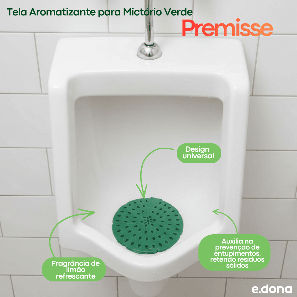 Tela Aromatizante para Mictório Verde Limão Premisse - e - dona