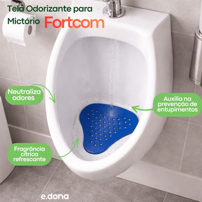 Tela Odorizante para Mictório Azul Cítrica Fortcom - e - dona