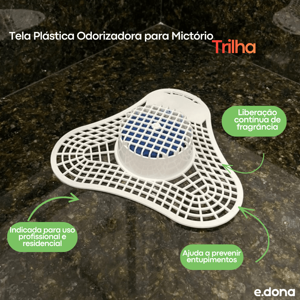 Tela Plástica Odorizadora para Mictório Trilha - e - dona