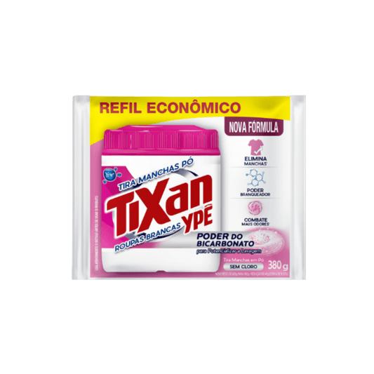 Tira Manchas em Pó Tixan Para Roupas Brancas 380g - e - dona
