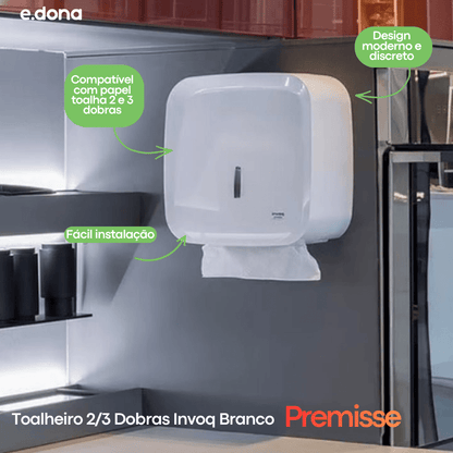 Toalheiro 2/3 Dobras Invoq Branco Premisse - e - dona