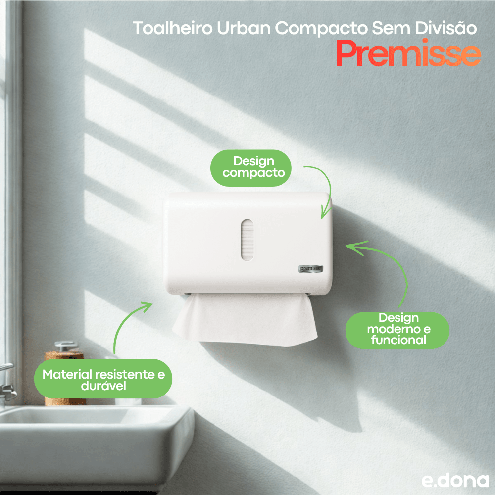 Toalheiro Urban Compacto Sem Divisão Branco C19820 - e - dona