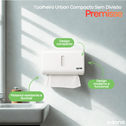 Toalheiro Urban Compacto Sem Divisão Branco C19820 - e - dona
