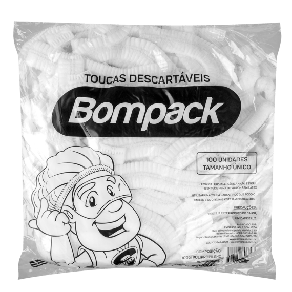 Touca Bompack Tnt Branca Sanfonada - e - dona