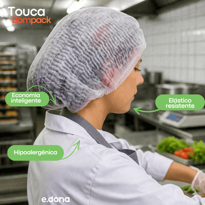 Touca Bompack TNT Branca Sanfonada - e - dona