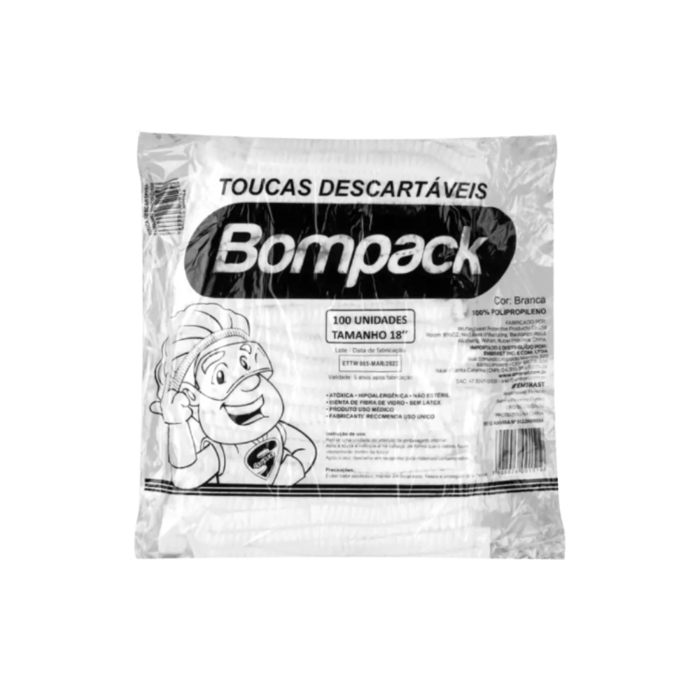 Touca Bompack Tnt Branca Sanfonada - e - dona