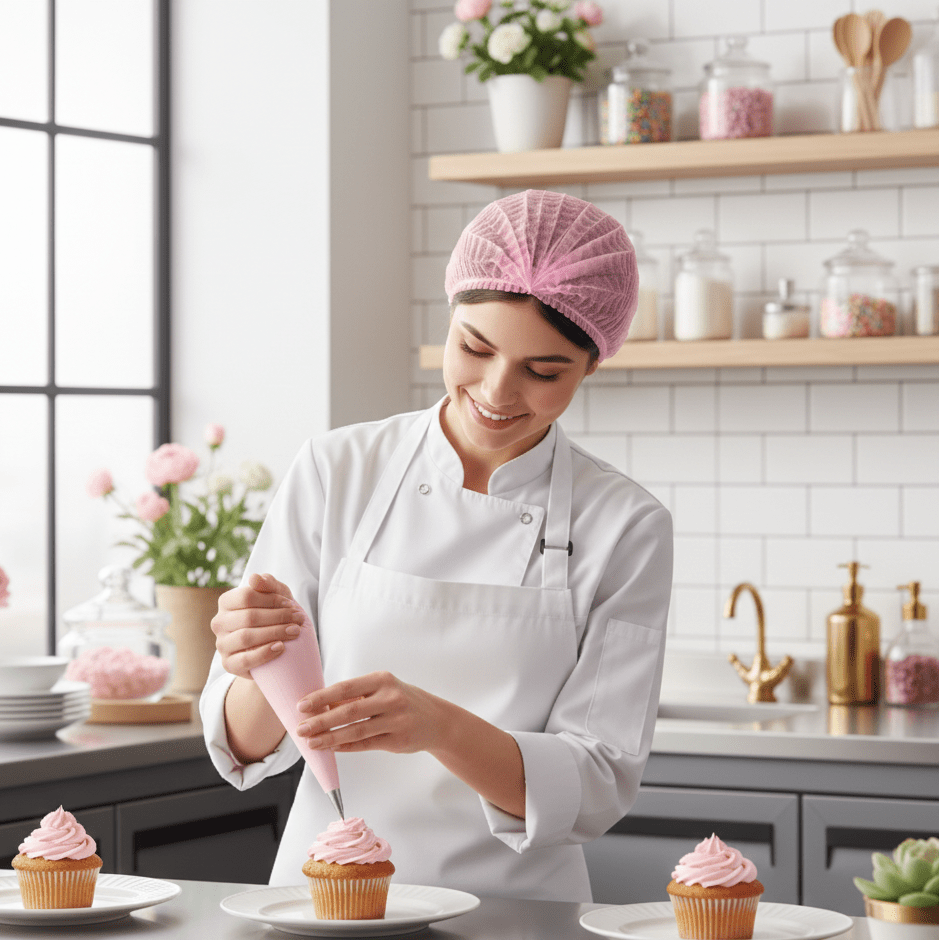 Touca TNT Rosa Sanfonada Talge Beauty - e - dona