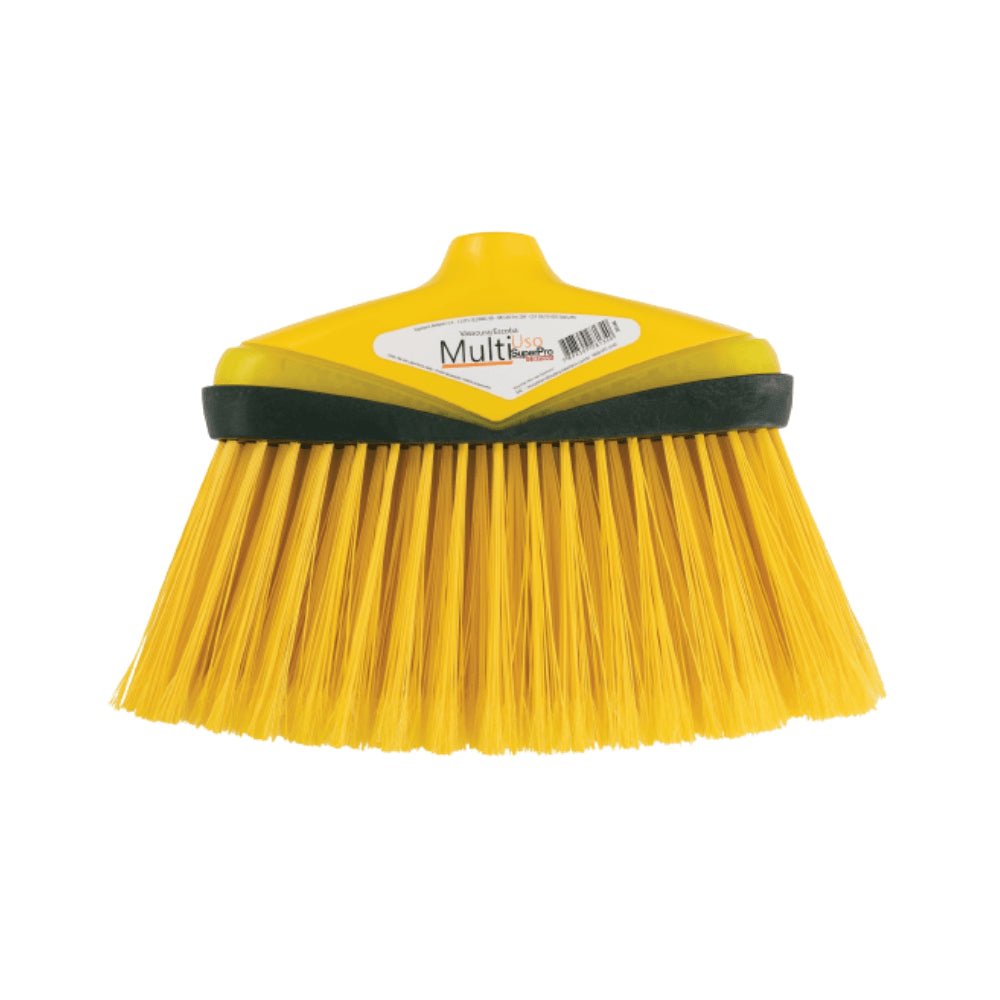 Vassoura Noviça Multiuso de Nylon plumado com cabo Amarelo Bettanin 9672C - e - dona