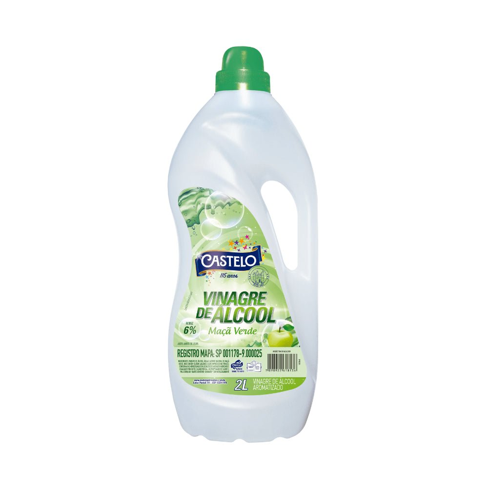 Vinagre de Álcool Maça Verde 6% Castelo 2 litros - e - dona