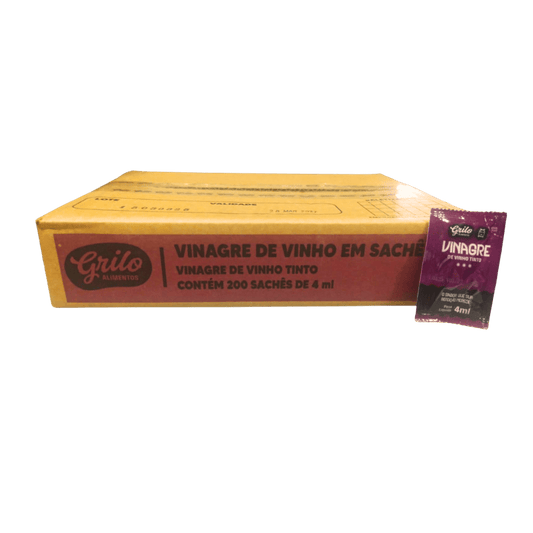 Vinagre de Vinho Tinto Sachê 4ml com 200 Unidades - e - dona